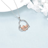 Heart Animal Necklace Sterling Silver Axolotl Pendant Necklace Heart Axolotl Jewelry for Women Girls Christmas Gifts