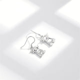 Sterling Sliver Highland Cow Stud  Dangle Earrings