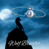 Wolf Anklet Animal Anklet for Women Girls Beach Themed Gifts Sterling Silver Beach Foot Jewelry Wolf Opal Moon Anklet