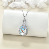 Moonstone Urn Necklace For Ashes Sterling Silver Cremation Jewelry Memorial Keepsake Jewelry Gift For Women