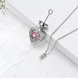 Sterling Silver Crystal Personalized Photo Butterfly Urn Necklace for Ashes