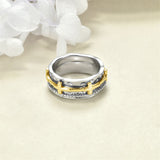 Sterling Silver Cross Spinner Ring