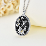 Hummingbird Urn Necklaces for Ashes 925 Sterling Silver Bird Pendant Cremation Keepsakes Memory Jewelry for Women Girls