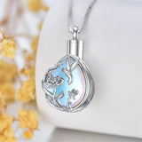 Sterling Silver Moonstone Rose Hummingbird Turtle Dolhpin Urn Necklace for Ashes