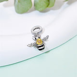 Spacer Bee Charm  Queen Bumble Bee Bead with Sunflower Honeycomb Bracelet Jewelry Gifts for Women Girls Birthday Christmas Halloween