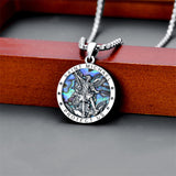 Sterling Silver St Michael Necklace for Men Women Catholic Medallions Jewelry