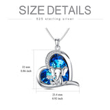 Sterling Silver Crystal Elephant Pendant Necklace