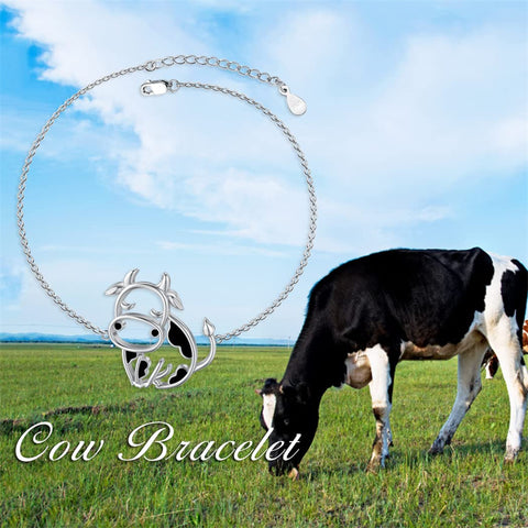 Sterling Silver Cow Bracelet