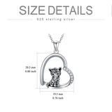 Sterling Silver Leopard  Pendant Necklace