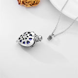 Birth Flower Crystal Cremation Jewelry for Ashes 925 Sterling Silver Birthstone Urn Necklace Memorial Jewelry for Women