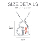 Sterling Silver Brother Sister Pendant Necklace With Engraved