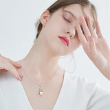 925 Sterling Silver Cremation Jewelry CZ Teardrop Urn Necklace for Ashes Heart Pendants Ashes Keepsake Jewelry