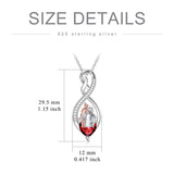 Sterling Silver Infinity Heart Birthstone Father Daughter Pendant Necklace