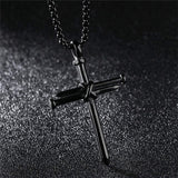 Stainless Steel Cross Pendant Necklace for Men