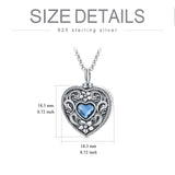 Sterling Silver Crystal Flower  Locket  Urn Necklace for Ashes