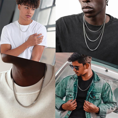 Stainless Steel 5mm Mens Chain Necklaces for Men