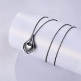 Cremation Jewelry 925 Sterling Silver Teardrop Urn Necklace For Ashes Heart Shape Memorial Keepsake Pendant For Ashes