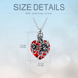 Birth Flower Crystal Cremation Jewelry for Ashes 925 Sterling Silver Birthstone Urn Necklace Memorial Jewelry for Women