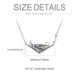 Sterling Silver 3D Mountain Range & Valley Sunset Urn Necklace for Ashes