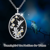 Hummingbird Urn Necklaces for Ashes 925 Sterling Silver Bird Pendant Cremation Keepsakes Memory Jewelry for Women Girls