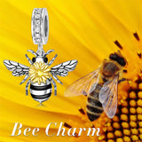 Spacer Bee Charm  Queen Bumble Bee Bead with Sunflower Honeycomb Bracelet Jewelry Gifts for Women Girls Birthday Christmas Halloween