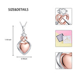 925 Sterling Silver Cremation Jewelry CZ Teardrop Urn Necklace for Ashes Heart Pendants Ashes Keepsake Jewelry