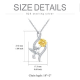 Sterling Silver Hummingbird Pendant Necklace for Women Girls
