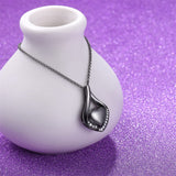 Cremation Jewelry 925 Sterling Silver Teardrop Urn Necklace For Ashes Heart Shape Memorial Keepsake Pendant For Ashes