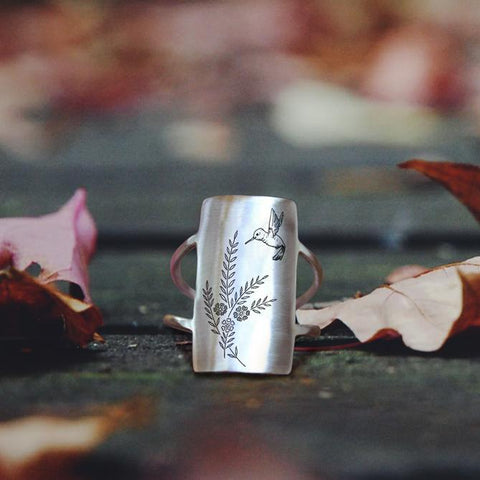 Sterling Silver Hummingbird Animal Ring