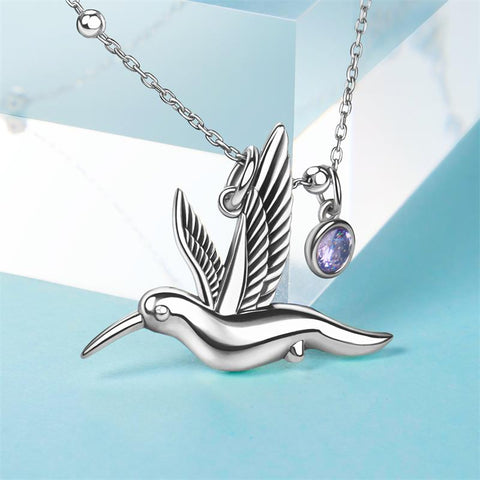 Sterling Silver Hummingbird Single Layer Anklet