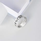 Sterling Silver Wildflowers Nature Ring Engraved with You belong among the wildflower