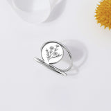 Spring Wildflowers Ring Wildflowers Earrings S925 Sterling Silver Flower Ring For Nature Lovers