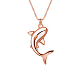 Sterling Silver Shark Pendant Necklace