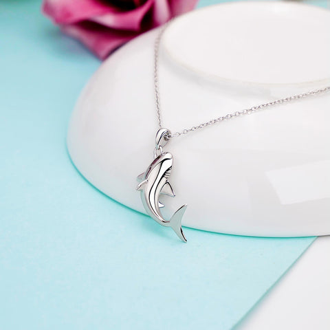 Sterling Silver Shark Pendant Necklace