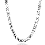 Sterling Silver 5mm Diamond Cut Cuban Chain Necklace