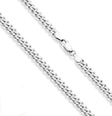 Sterling Silver 5mm Diamond Cut Cuban Chain Necklace