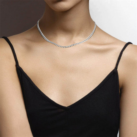 Sterling Silver 5mm Diamond Cut Cuban Chain Necklace